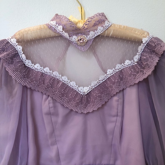 Dresses & Skirts - Vintage 70s Lavender Prairie Dress